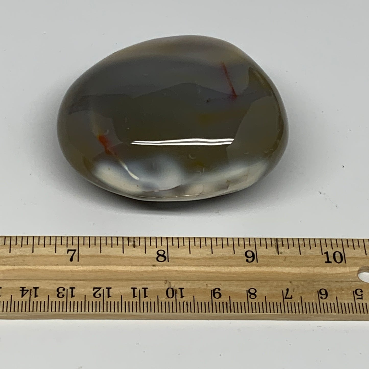 208.2g, 2.7"x2.5"x1.4" Orca Agate Palm-Stone Reiki Energy Crystal Reiki, B28646