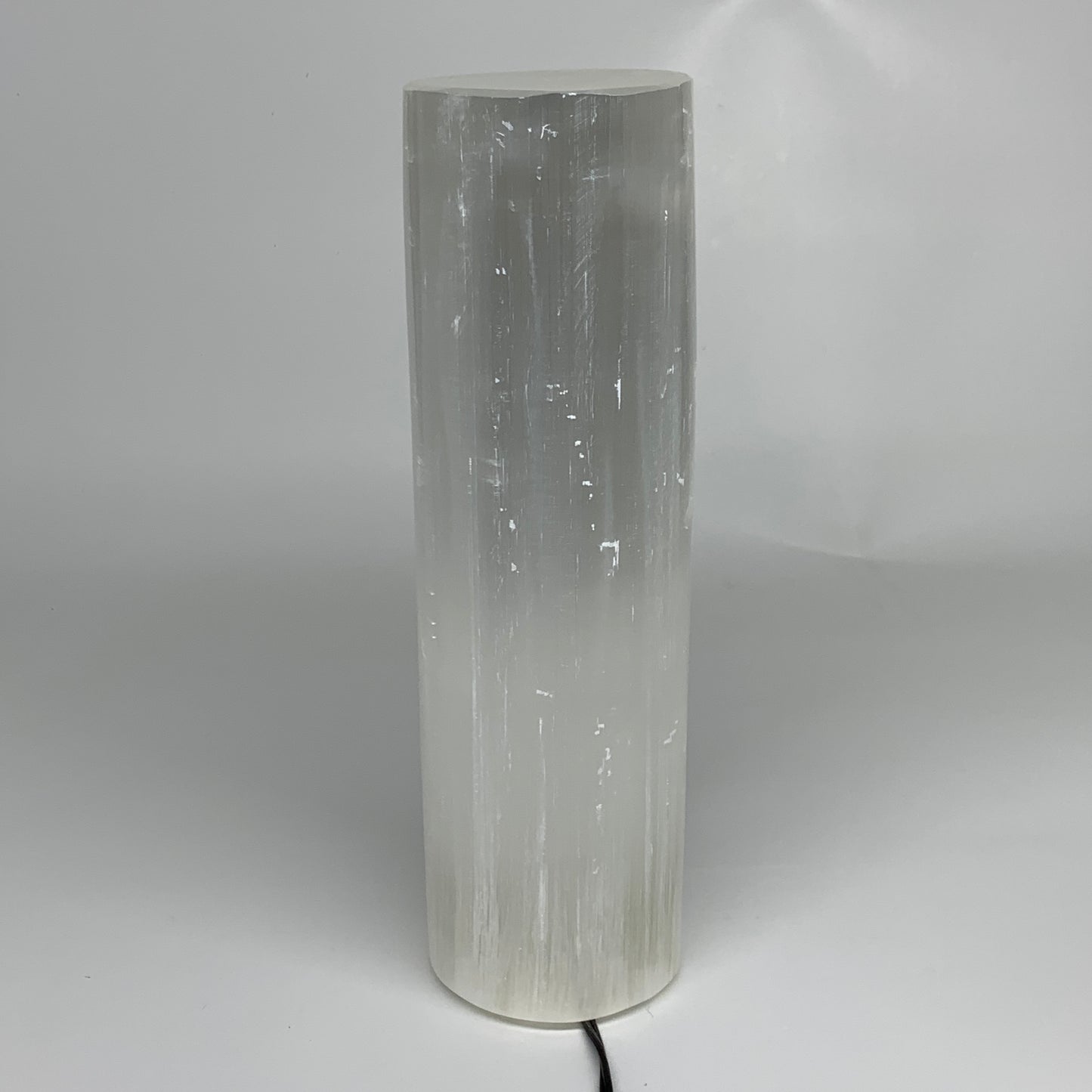 8.7 lbs, 11.6"x3.5" Cylinder Selenite (Satin Spar) Lamp Tower W/Chord, B35823