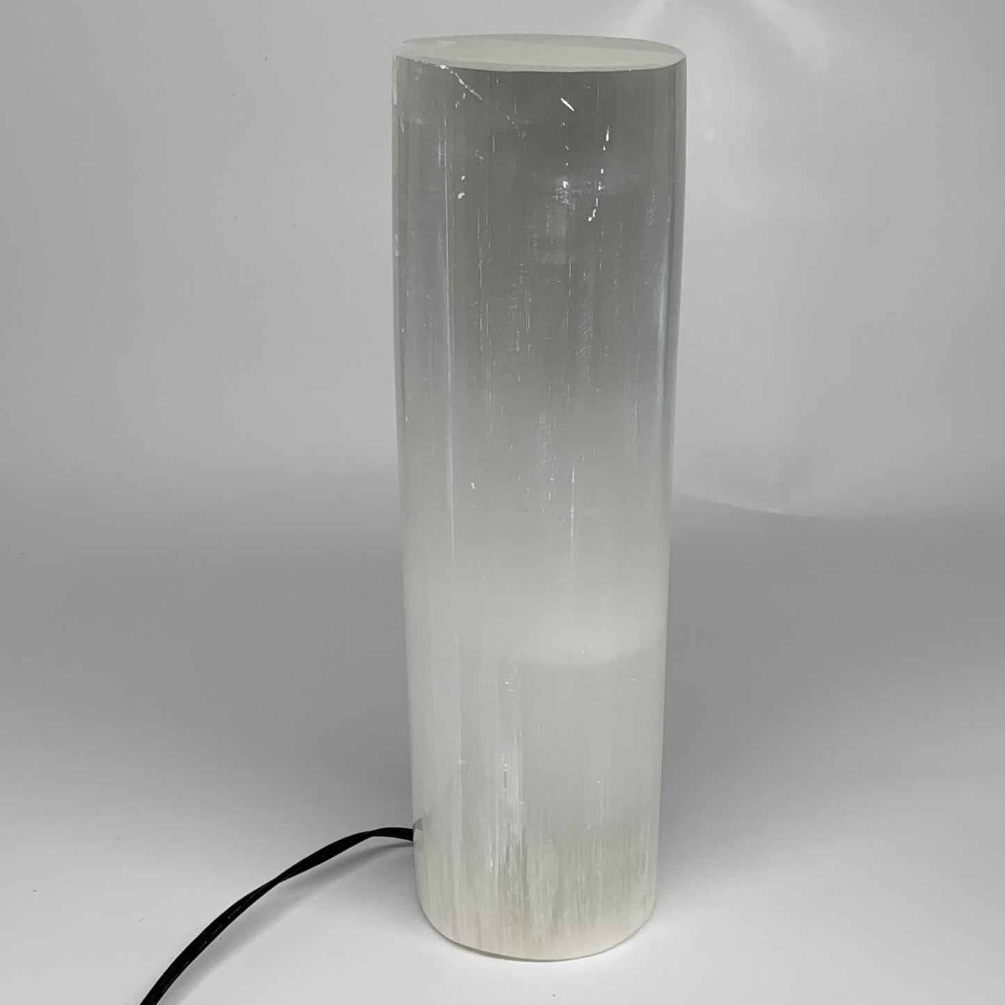 8.7 lbs, 11.6"x3.5" Cylinder Selenite (Satin Spar) Lamp Tower W/Chord, B35823