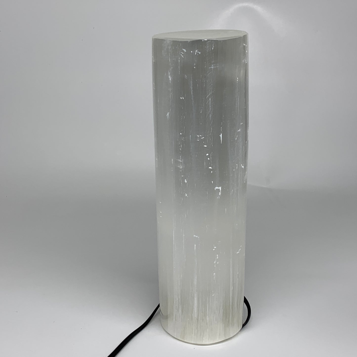 8.7 lbs, 11.6"x3.5" Cylinder Selenite (Satin Spar) Lamp Tower W/Chord, B35823