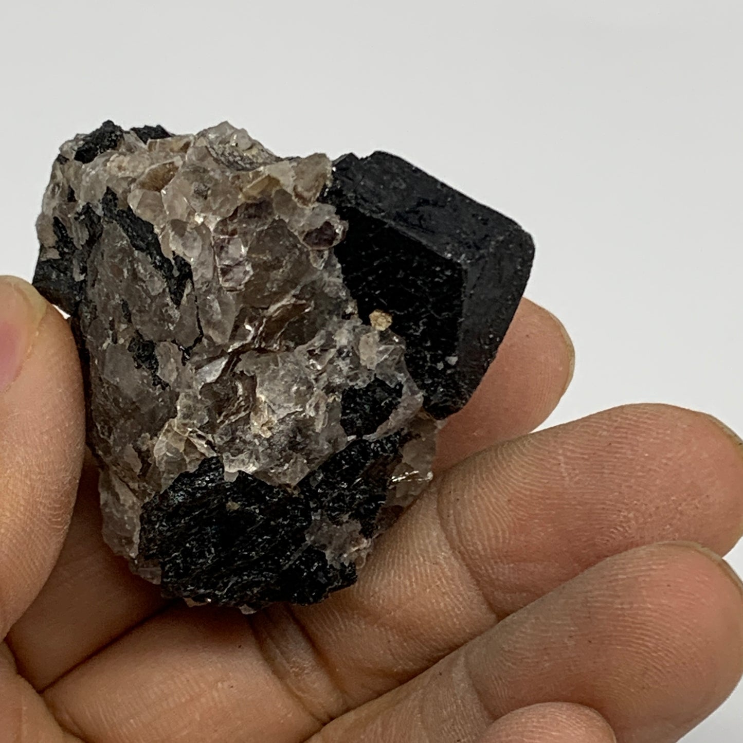 53.8g, 1.7"x1.6"x1.3", Natural Black Tourmaline Mineral Specimen, B33735