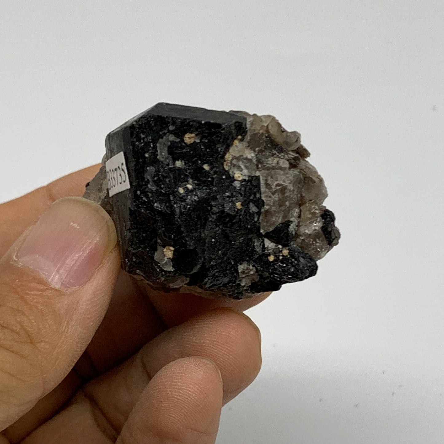 53.8g, 1.7"x1.6"x1.3", Natural Black Tourmaline Mineral Specimen, B33735
