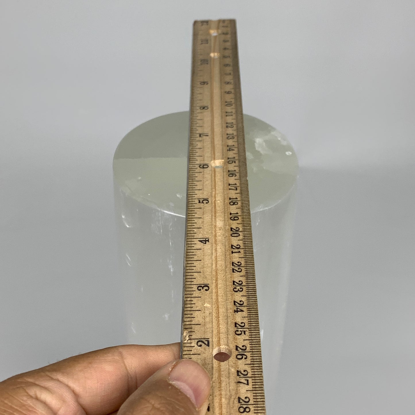 8.7 lbs, 11.6"x3.5" Cylinder Selenite (Satin Spar) Lamp Tower W/Chord, B35823