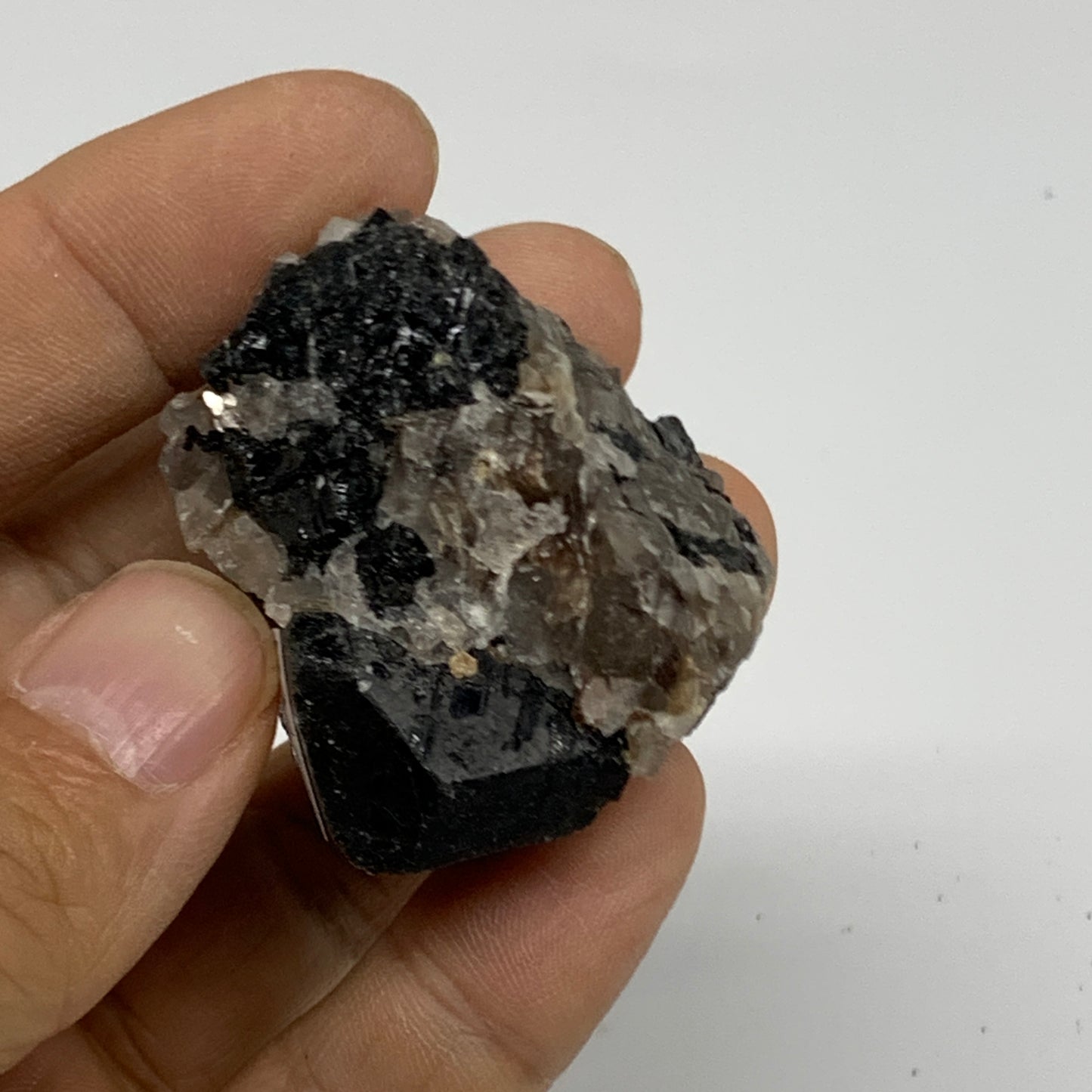 53.8g, 1.7"x1.6"x1.3", Natural Black Tourmaline Mineral Specimen, B33735