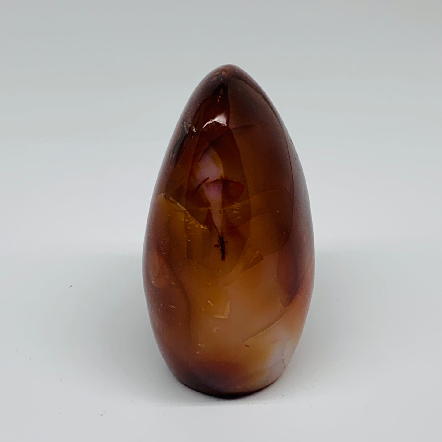 1.4 lbs, 4.1"x3.2"x2.2"Natural Red Carnelian Freeform Polished Gemstone, B37379