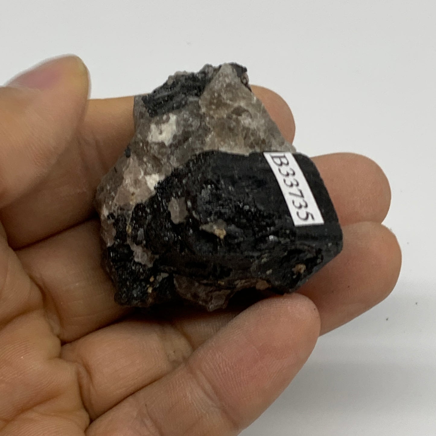 53.8g, 1.7"x1.6"x1.3", Natural Black Tourmaline Mineral Specimen, B33735