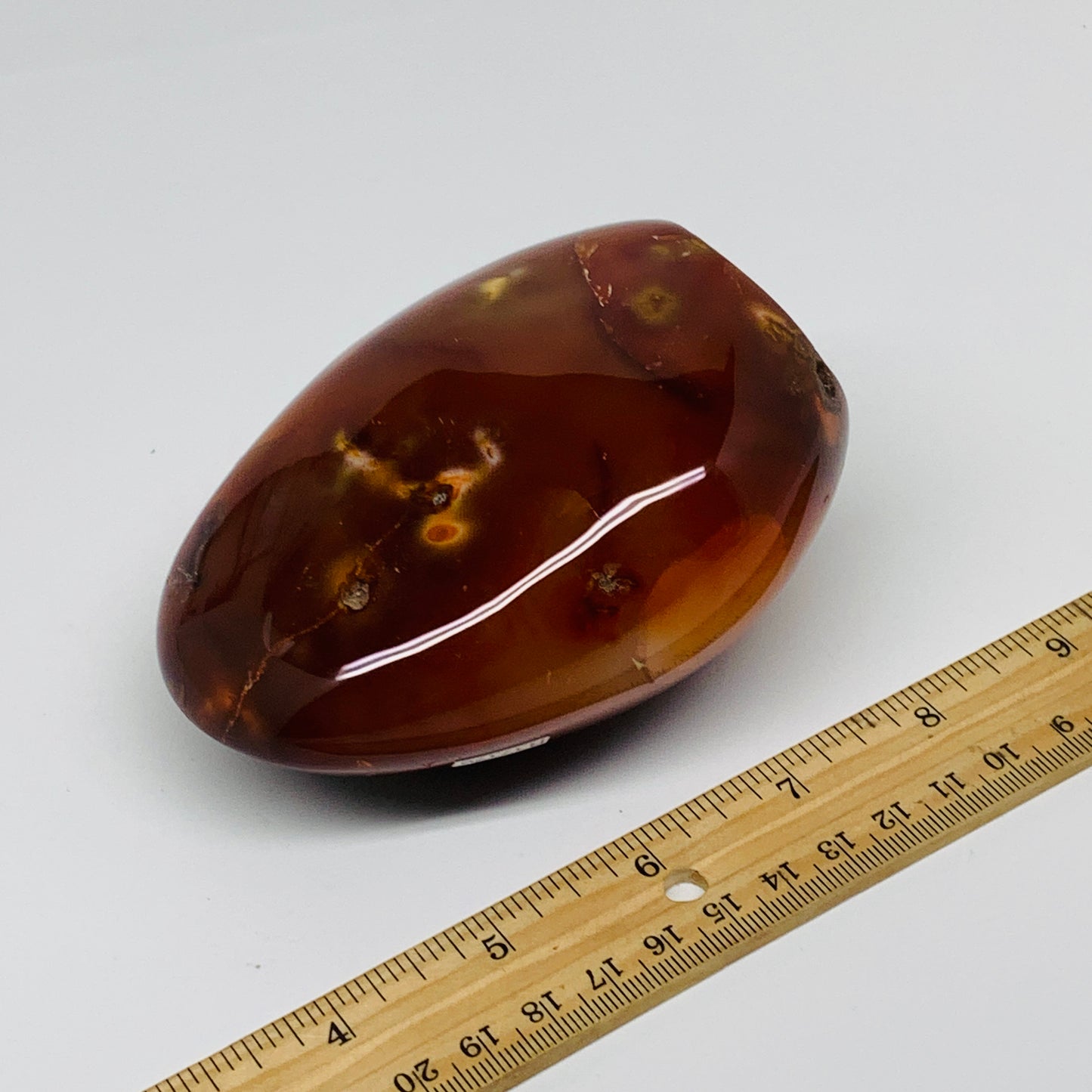 1.4 lbs, 4.1"x3.2"x2.2"Natural Red Carnelian Freeform Polished Gemstone, B37379