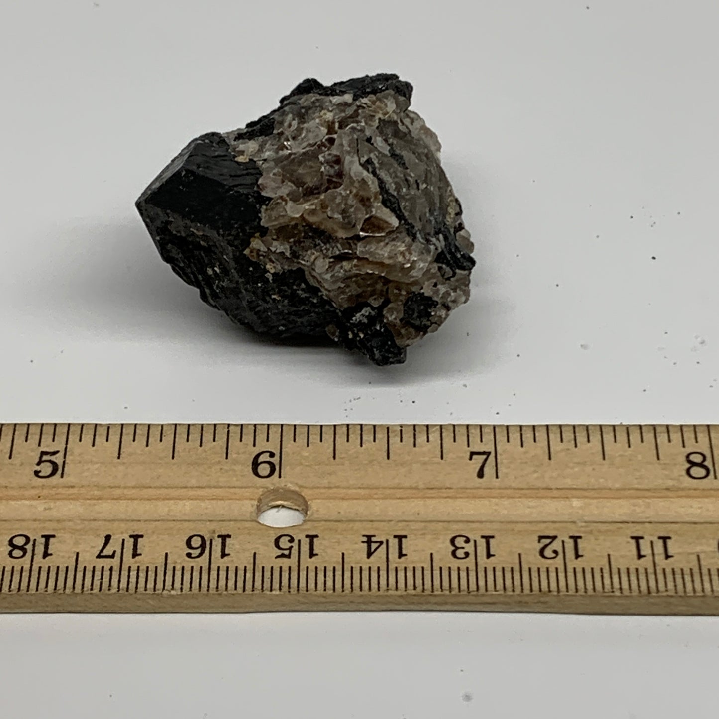 53.8g, 1.7"x1.6"x1.3", Natural Black Tourmaline Mineral Specimen, B33735