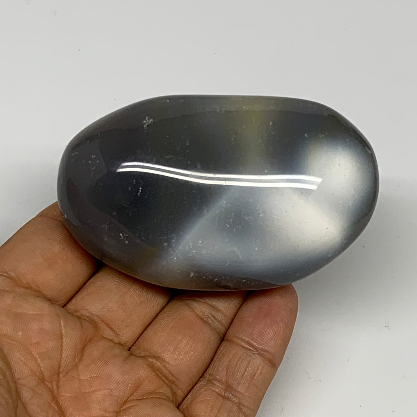 161.6g, 3"x1.8"x1.2" Orca Agate Palm-Stone Reiki Energy Crystal Reiki, B28643