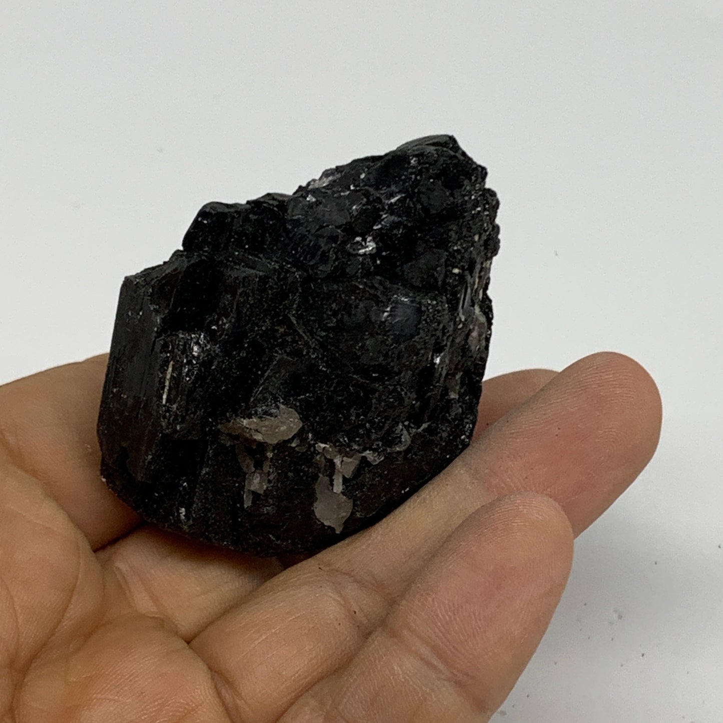 88.3g, 1.8"x1.6"x1.1", Natural Black Tourmaline Mineral Specimen, B33736