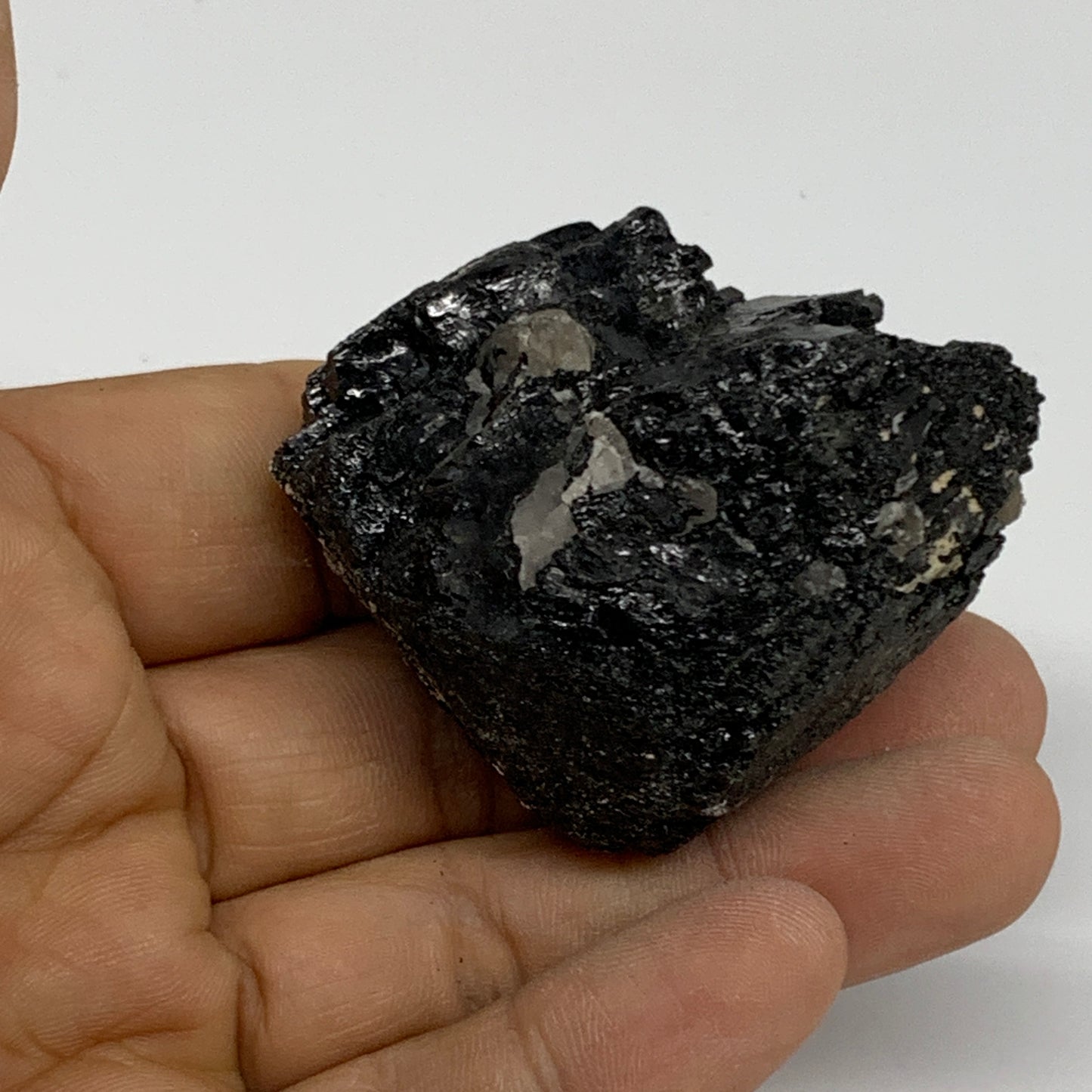 88.3g, 1.8"x1.6"x1.1", Natural Black Tourmaline Mineral Specimen, B33736