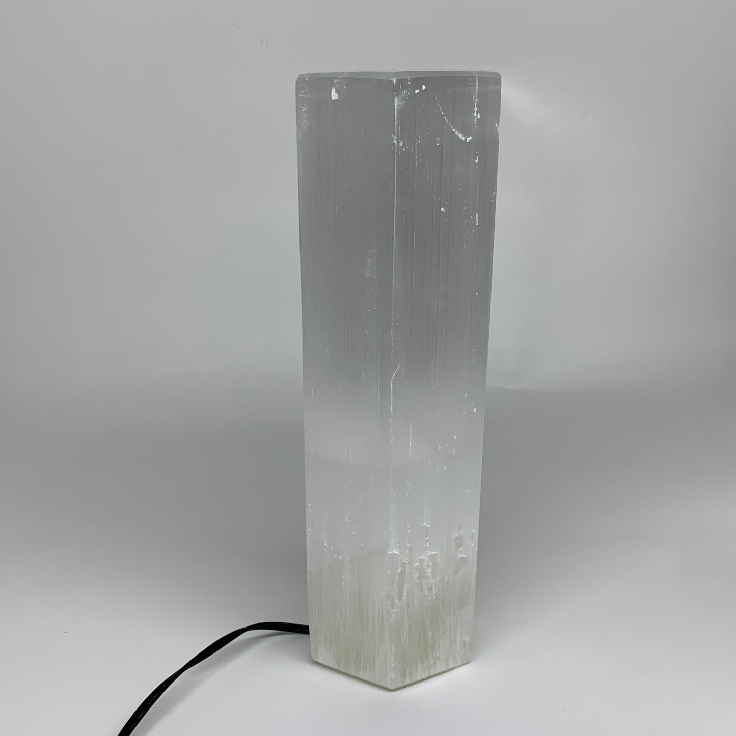 9.3 lbs. 11.75"x3.6", Hexagon Selenite (Satin Spar) Lamp, w/6ft Chord, B35824