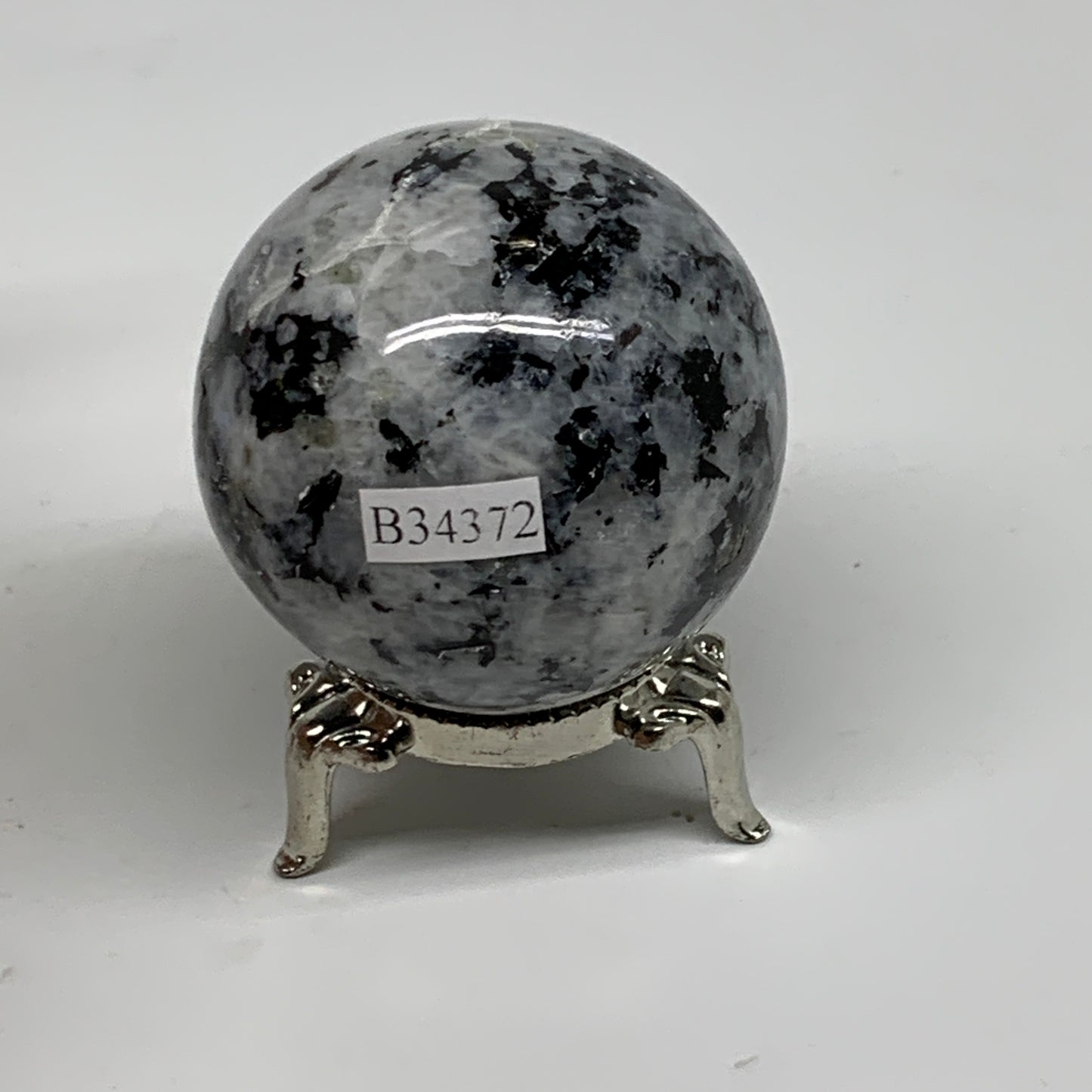 156.4g, 1.9"(48mm), Natural Rainbow Moonstone Sphere Ball Gemstone, B34372