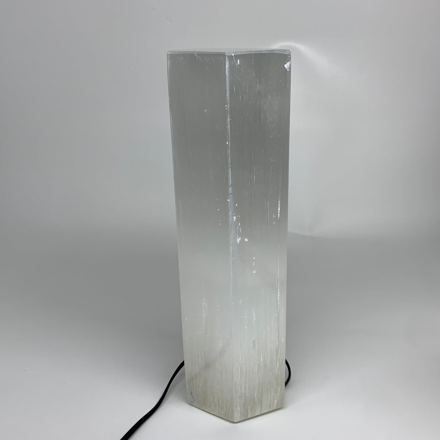 9.3 lbs. 11.75"x3.6", Hexagon Selenite (Satin Spar) Lamp, w/6ft Chord, B35824