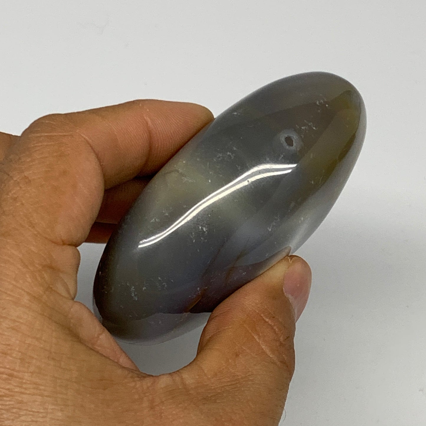 161.6g, 3"x1.8"x1.2" Orca Agate Palm-Stone Reiki Energy Crystal Reiki, B28643