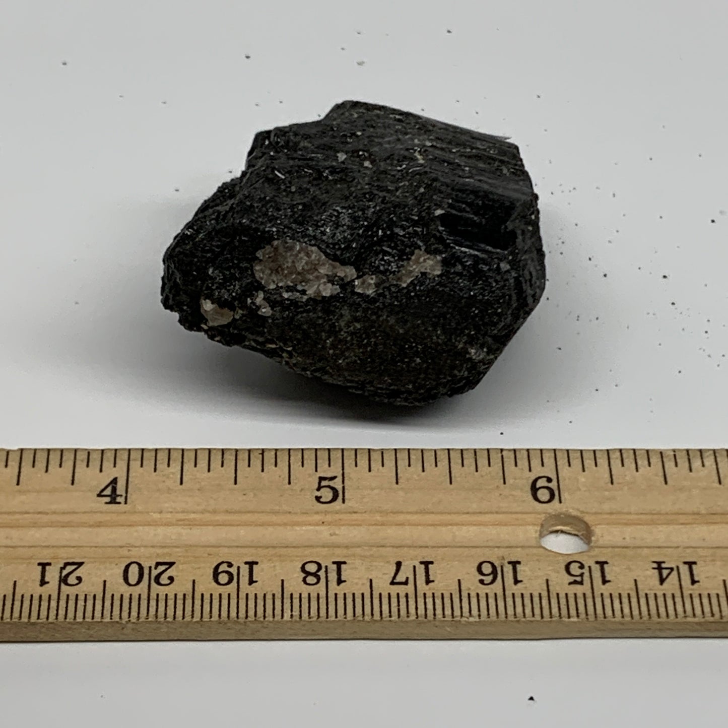 88.3g, 1.8"x1.6"x1.1", Natural Black Tourmaline Mineral Specimen, B33736