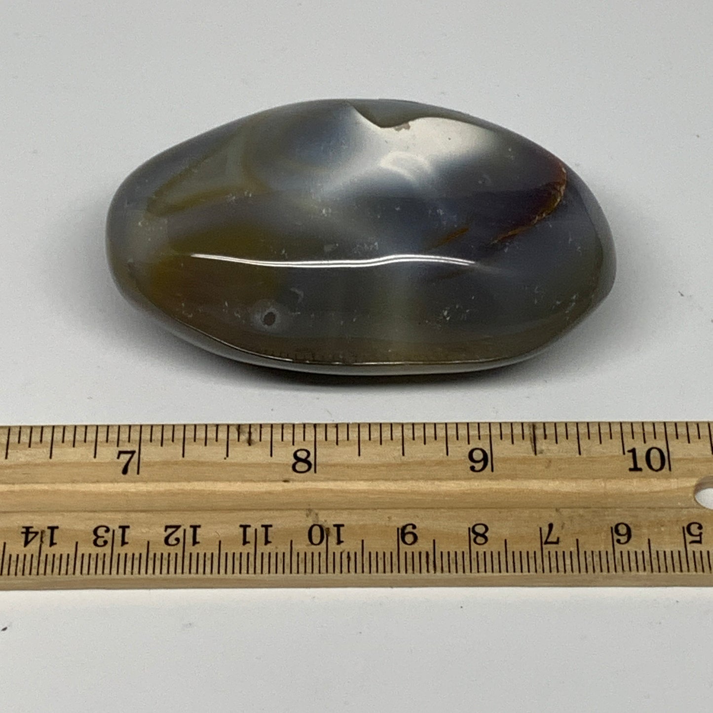 161.6g, 3"x1.8"x1.2" Orca Agate Palm-Stone Reiki Energy Crystal Reiki, B28643