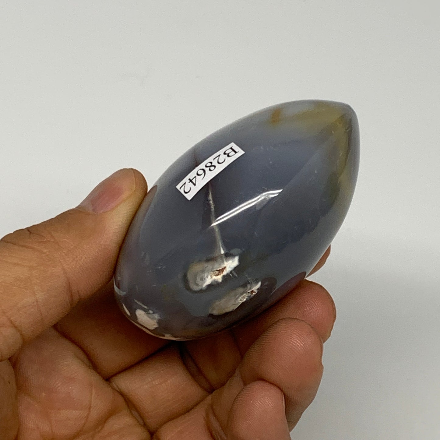 138.6g, 2.4"x2"x1.4" Orca Agate Palm-Stone Reiki Energy Crystal Reiki, B28642