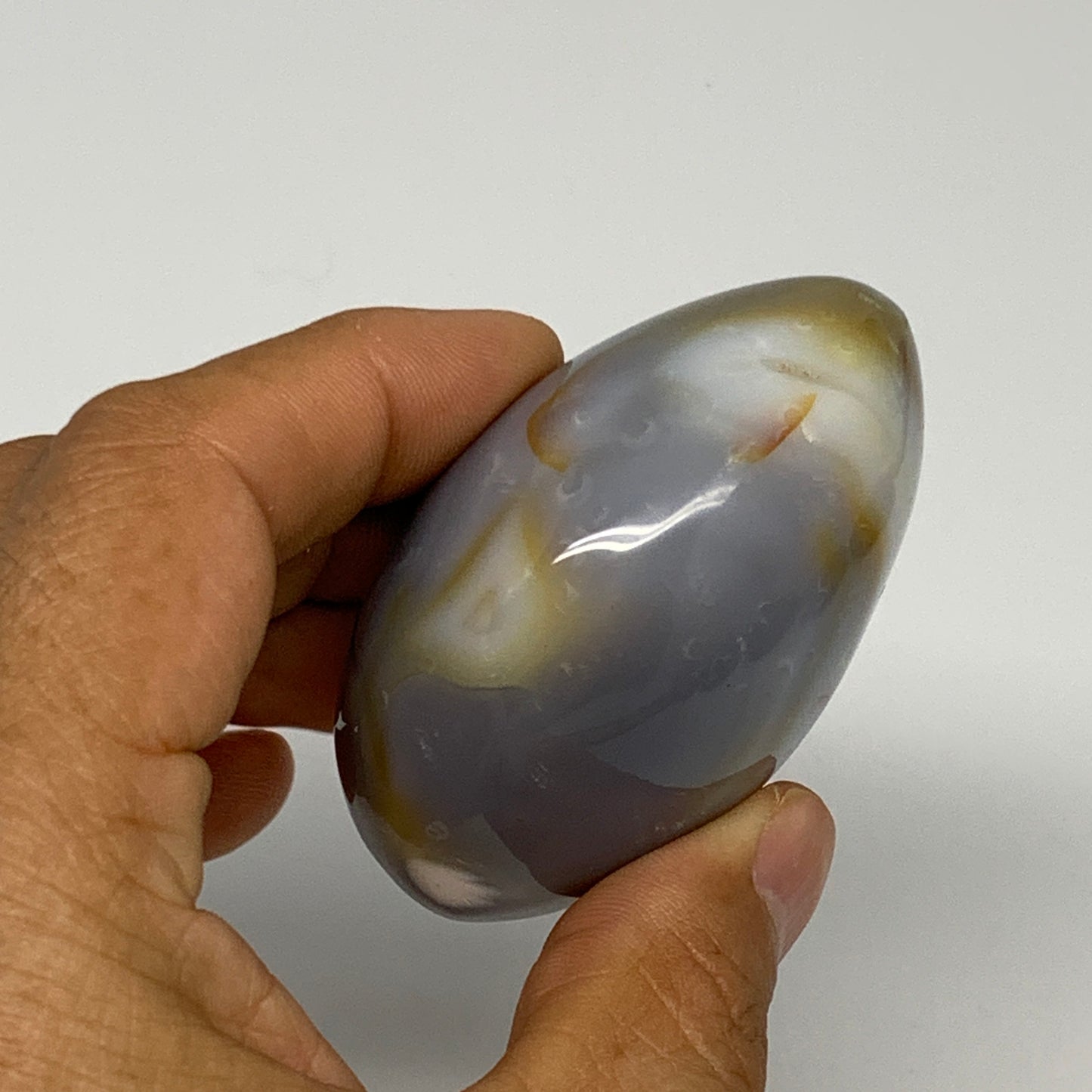 138.6g, 2.4"x2"x1.4" Orca Agate Palm-Stone Reiki Energy Crystal Reiki, B28642
