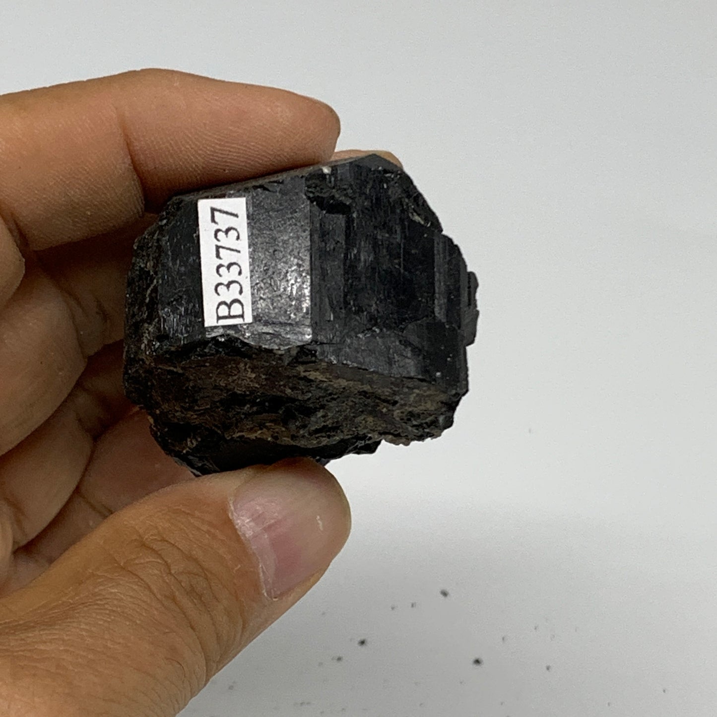 101.5g, 2.5"x1.5"x1.2", Natural Black Tourmaline Mineral Specimen, B33737