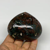 0.59 lbs, 2.6"x3.1"x1.5" Ocean Jasper Heart Polished Healing Crystal, B30889