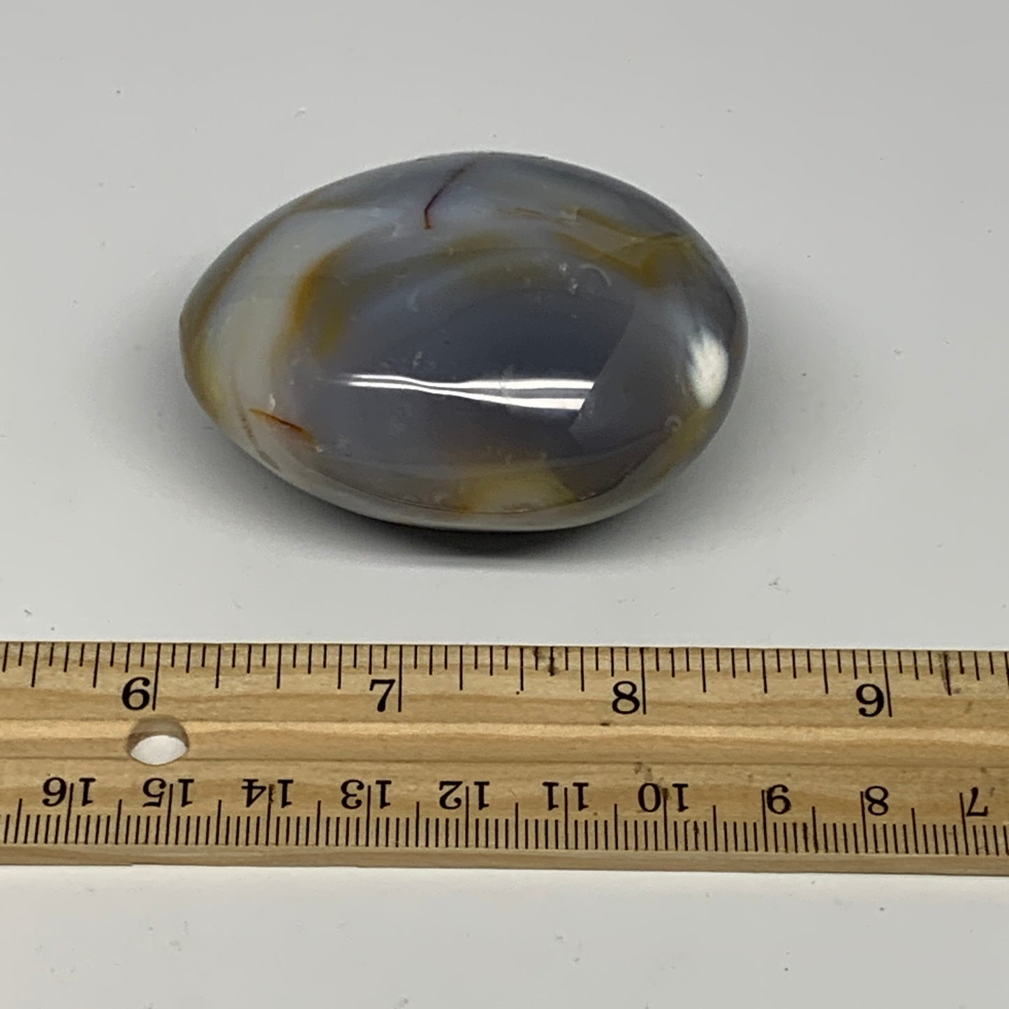 138.6g, 2.4"x2"x1.4" Orca Agate Palm-Stone Reiki Energy Crystal Reiki, B28642