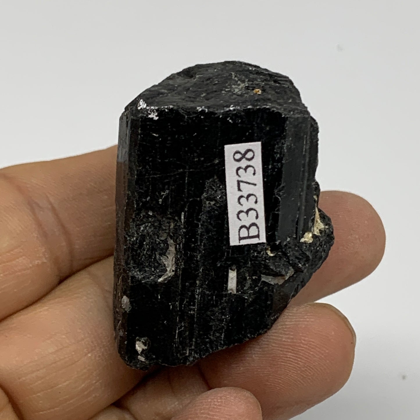 55.3g, 1.8"x1.4"x1.2", Natural Black Tourmaline Mineral Specimen, B33738