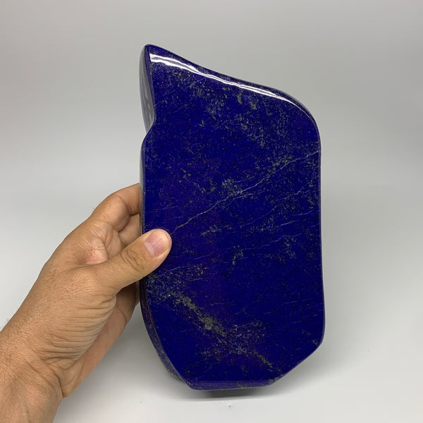 5.47 lbs, 8.6"x4.6"x1.7", Natural Polished Freeform Lapis Lazuli @Afghanistan,B3