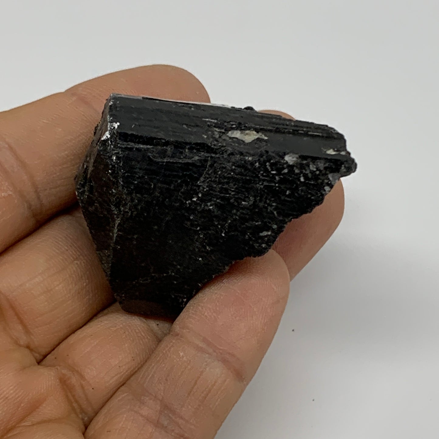 55.3g, 1.8"x1.4"x1.2", Natural Black Tourmaline Mineral Specimen, B33738