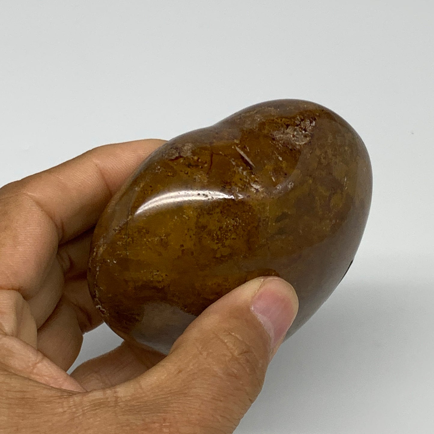 0.63 lbs, 2.9"x3.2"x1.5" Ocean Jasper Heart Polished Healing Crystal, B30888