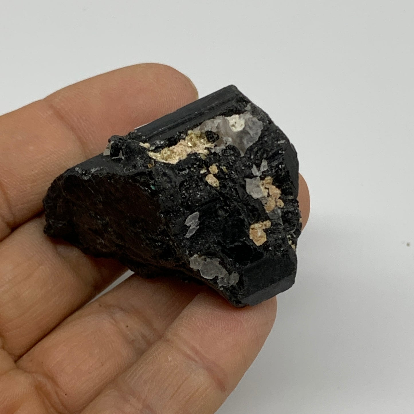 55.3g, 1.8"x1.4"x1.2", Natural Black Tourmaline Mineral Specimen, B33738