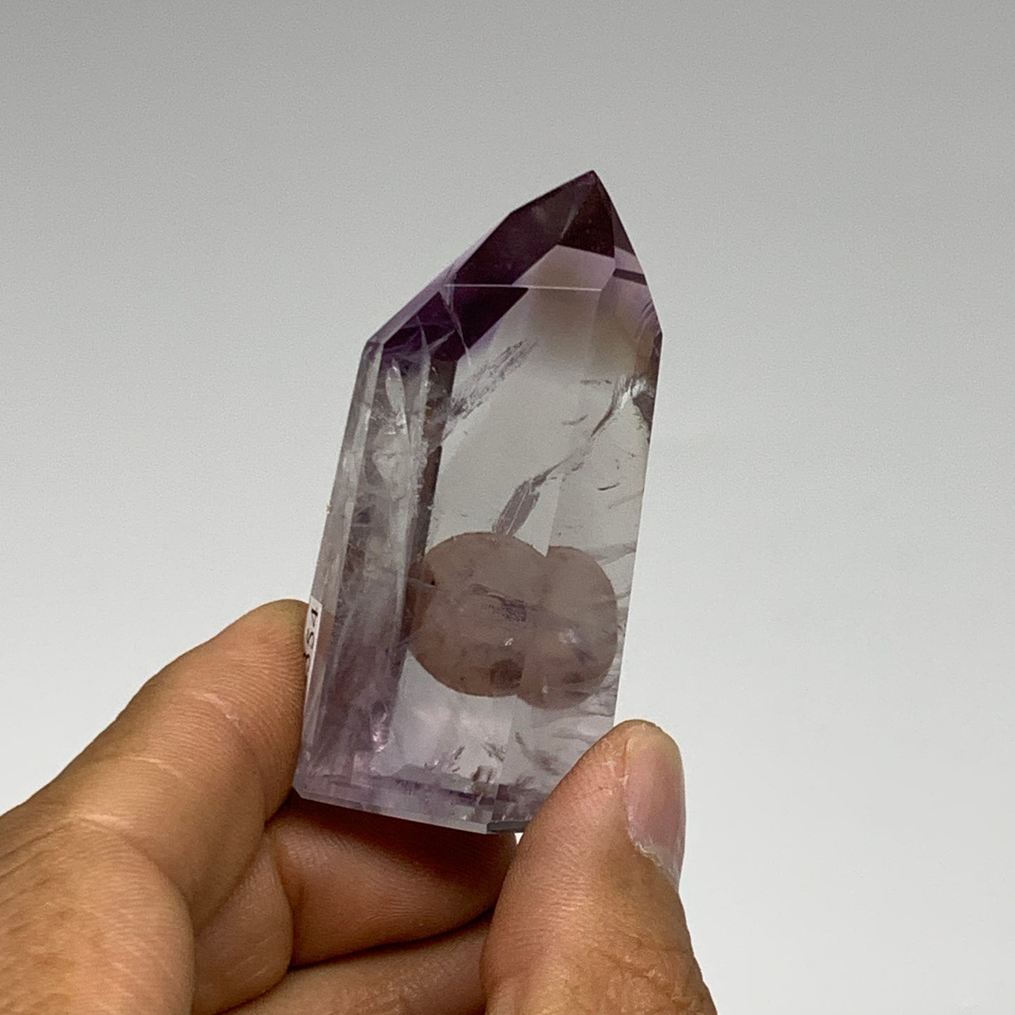 46.8g, 2.2"x1.1"x0.8", Natural Amethyst Tower Point Obelisk @Brazil, B32354