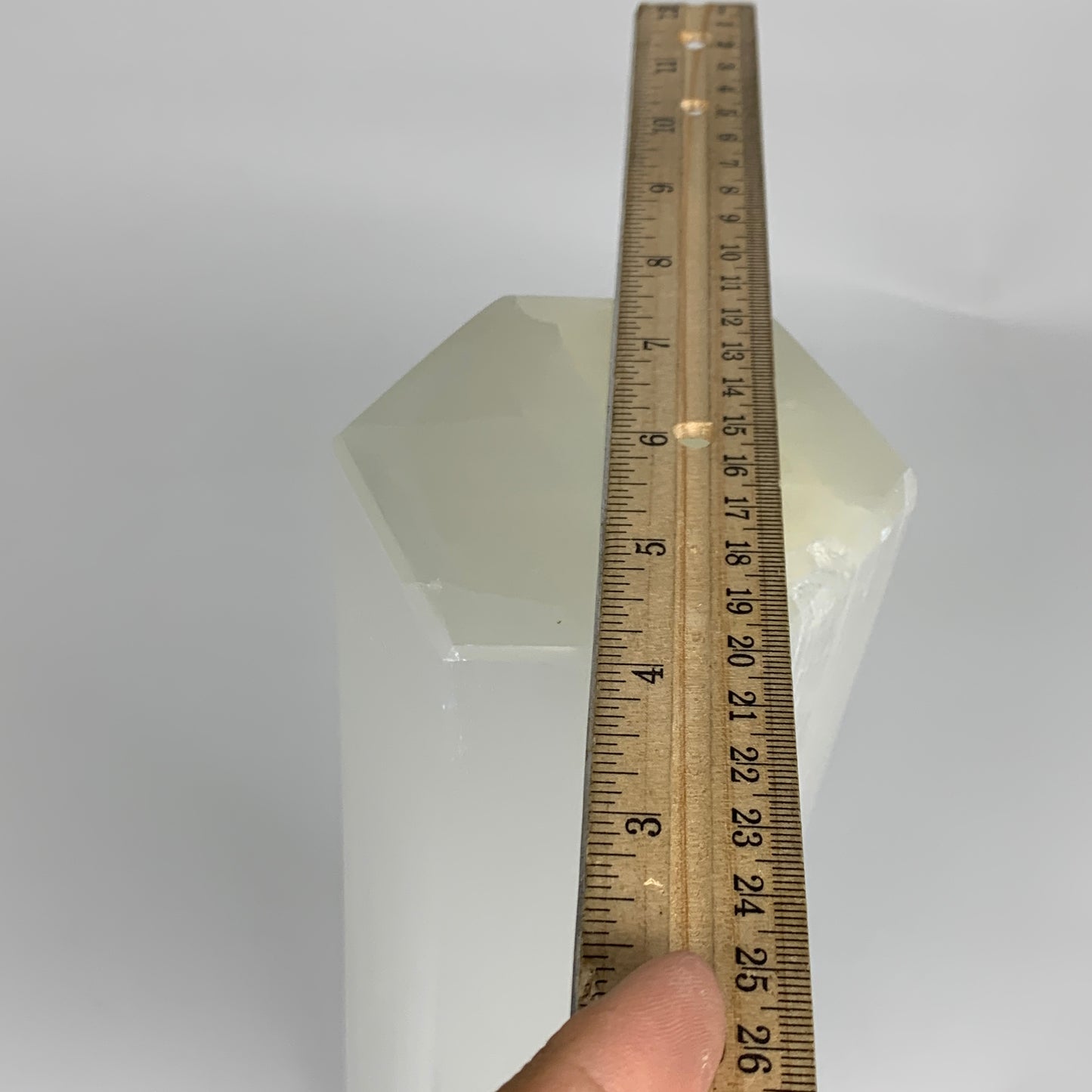 8.4 lbs. 11.75"x3.5", Hexagon Selenite (Satin Spar) Lamp, w/6ft Chord, B35826