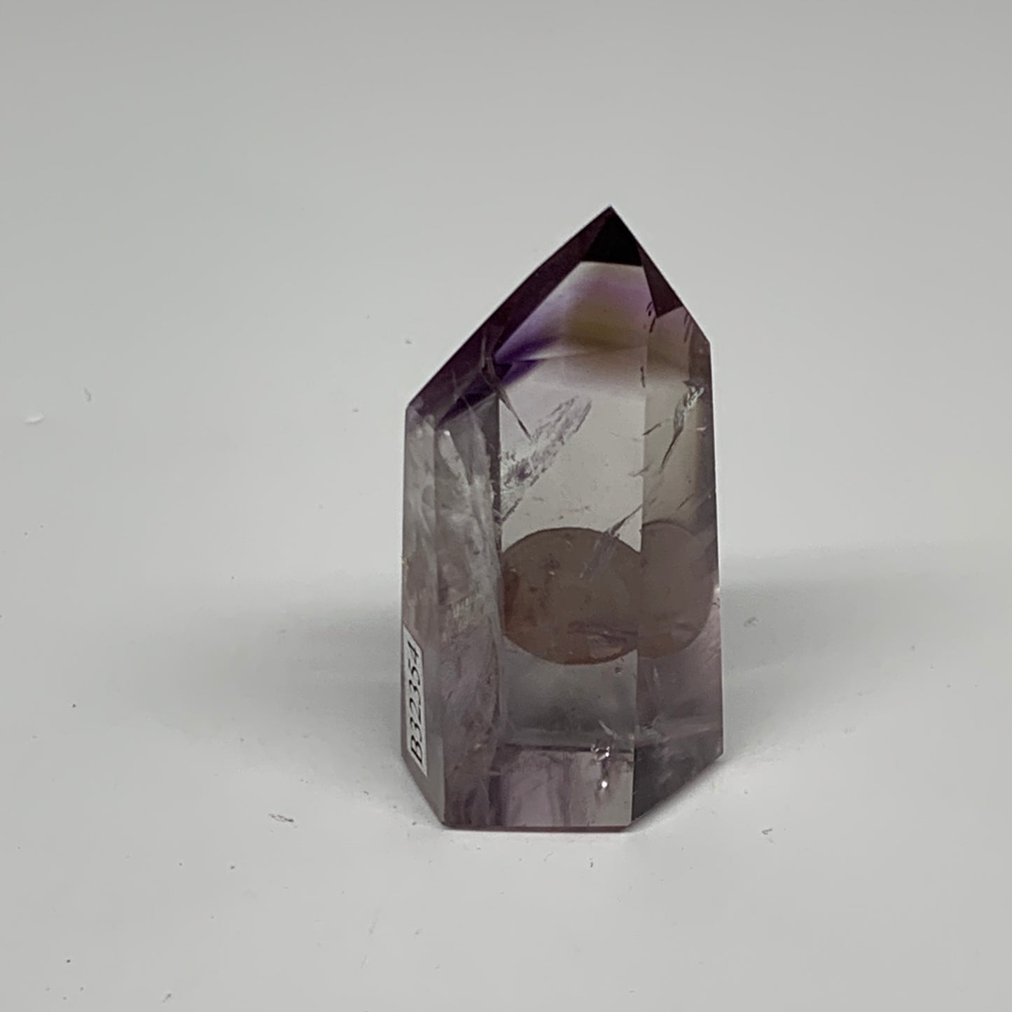 46.8g, 2.2"x1.1"x0.8", Natural Amethyst Tower Point Obelisk @Brazil, B32354