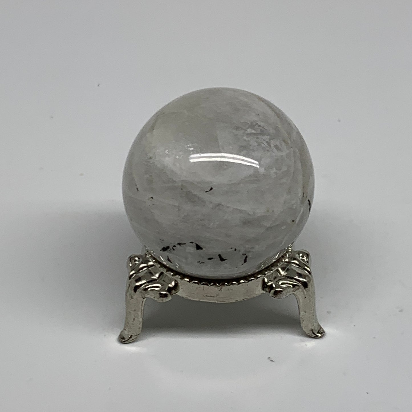 72.7g, 1.5"(38mm), Natural Rainbow Moonstone Sphere Ball Gemstone, B35162