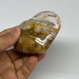 0.37 lbs, 2.5"x2.8"x1.3" Ocean Jasper Heart Polished Healing Crystal, B30887