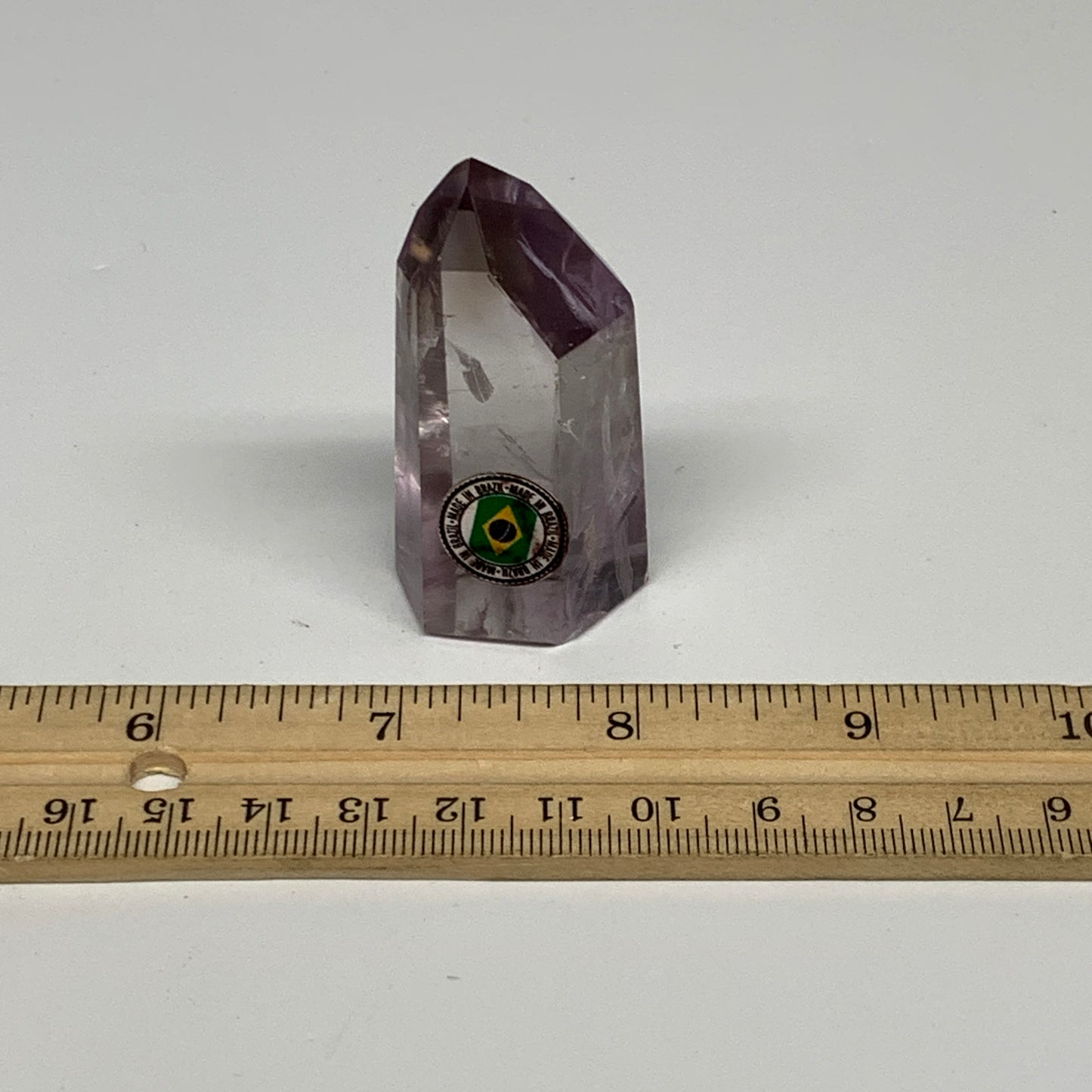 46.8g, 2.2"x1.1"x0.8", Natural Amethyst Tower Point Obelisk @Brazil, B32354