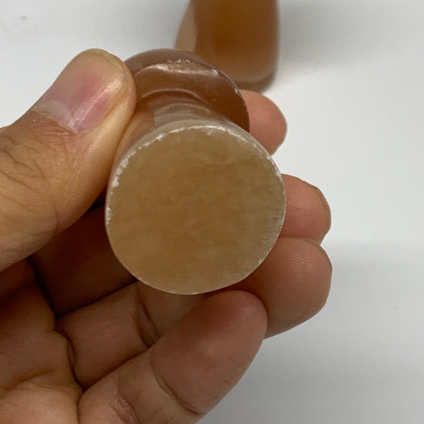 146.6g, 2.2"-2.3", 2pcs, Natural Honey Calcite Mushroom Gemstone @Pakistan, B317