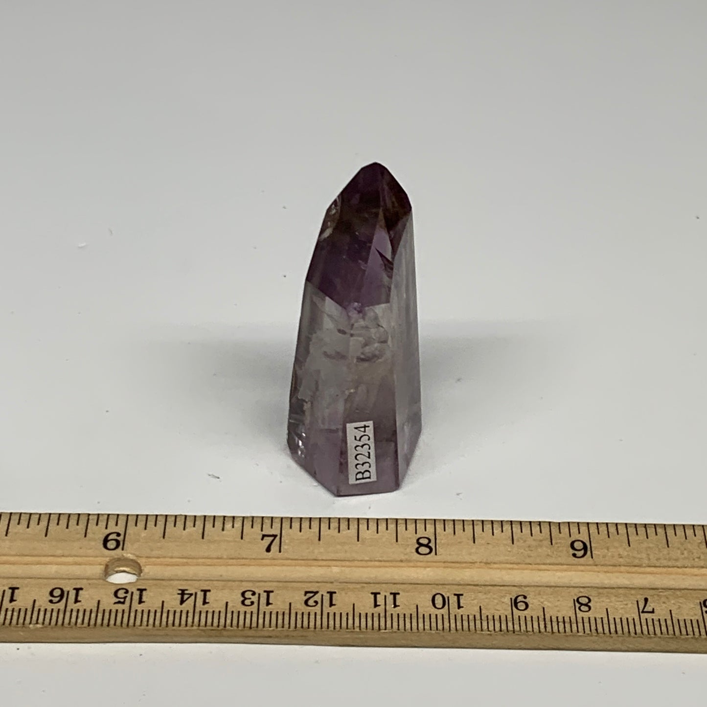 46.8g, 2.2"x1.1"x0.8", Natural Amethyst Tower Point Obelisk @Brazil, B32354