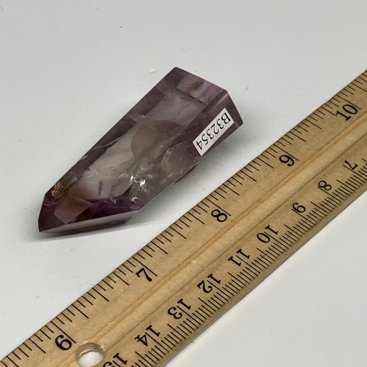 46.8g, 2.2"x1.1"x0.8", Natural Amethyst Tower Point Obelisk @Brazil, B32354