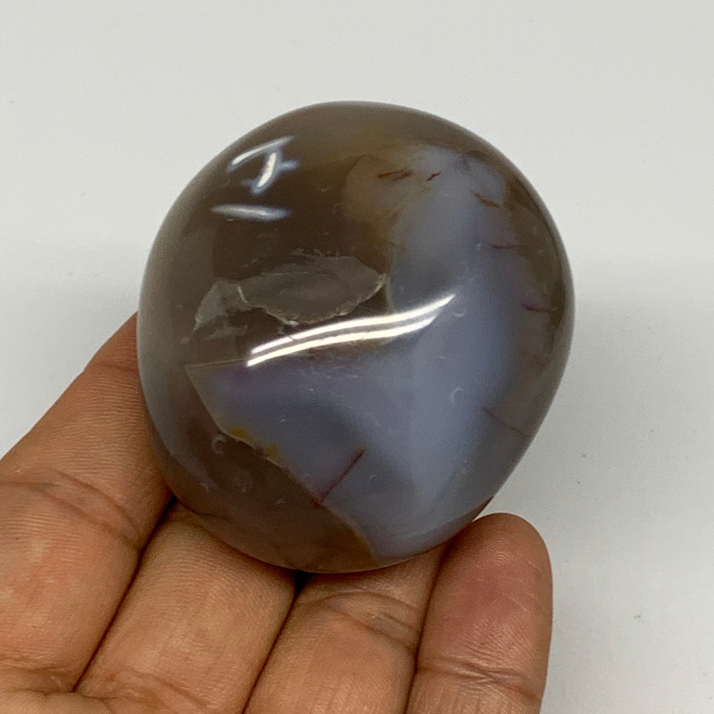 122.1g, 2.2"x1.9"x1.3" Orca Agate Palm-Stone Reiki Energy Crystal Reiki, B28639