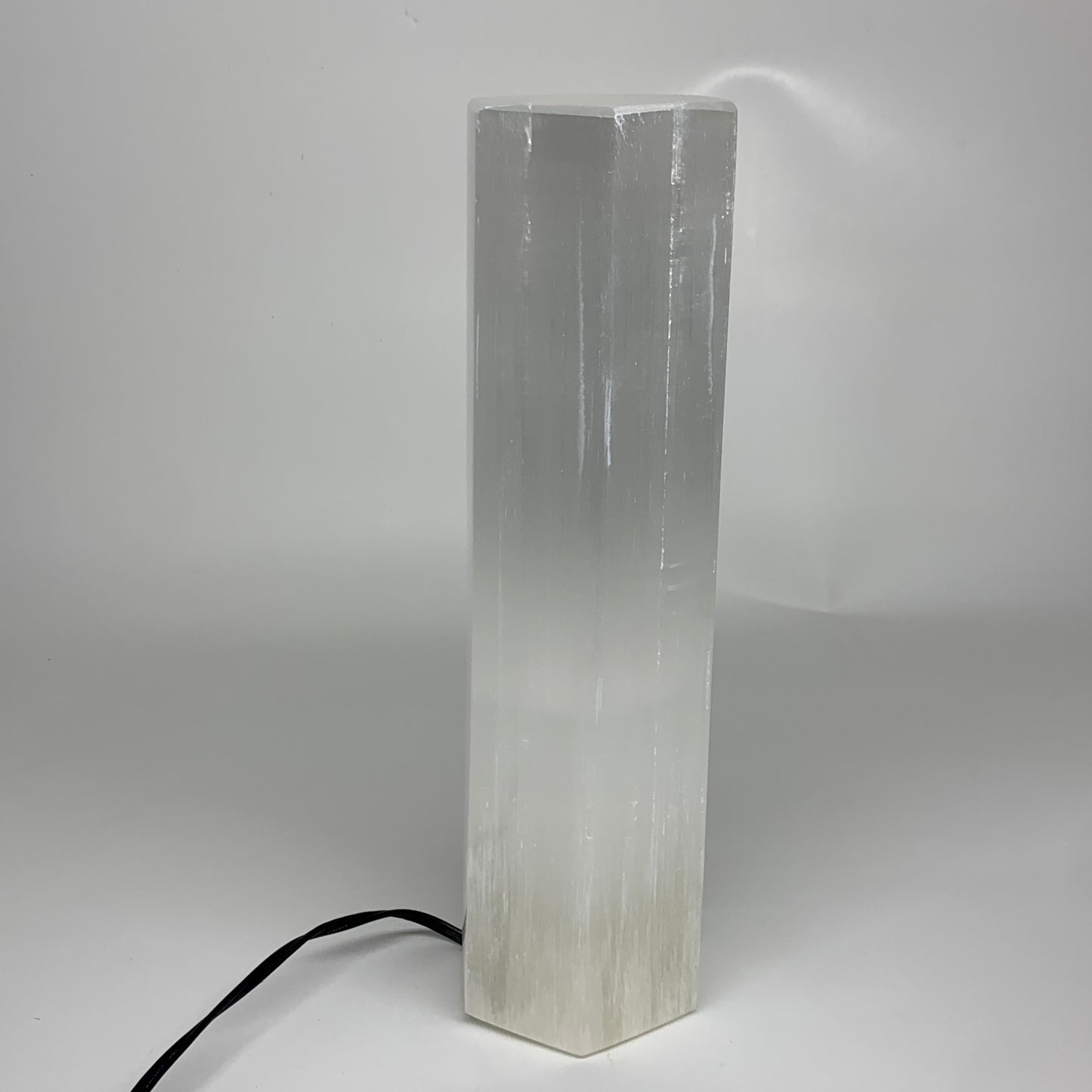 7.1 lbs. 11.25"x3", Hexagon Selenite (Satin Spar) Lamp, w/6ft Chord, B35827