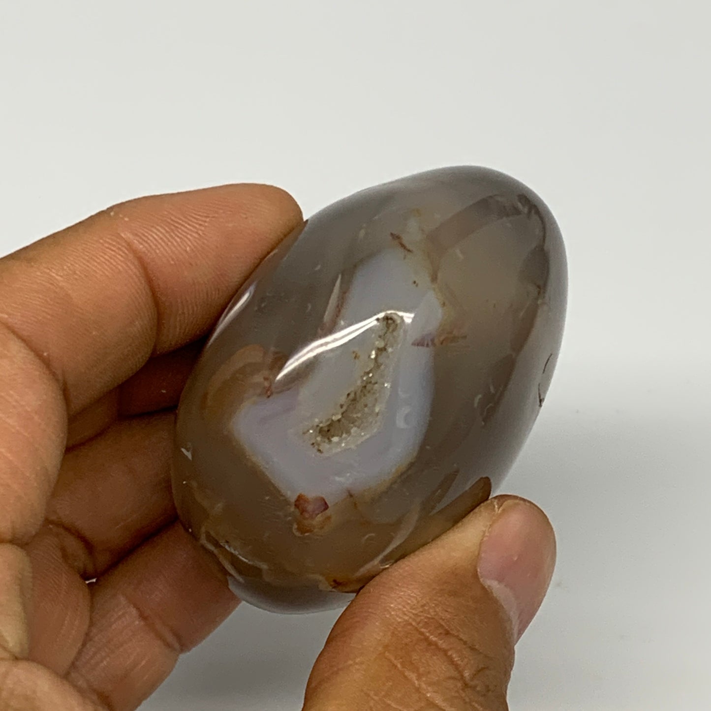 122.1g, 2.2"x1.9"x1.3" Orca Agate Palm-Stone Reiki Energy Crystal Reiki, B28639