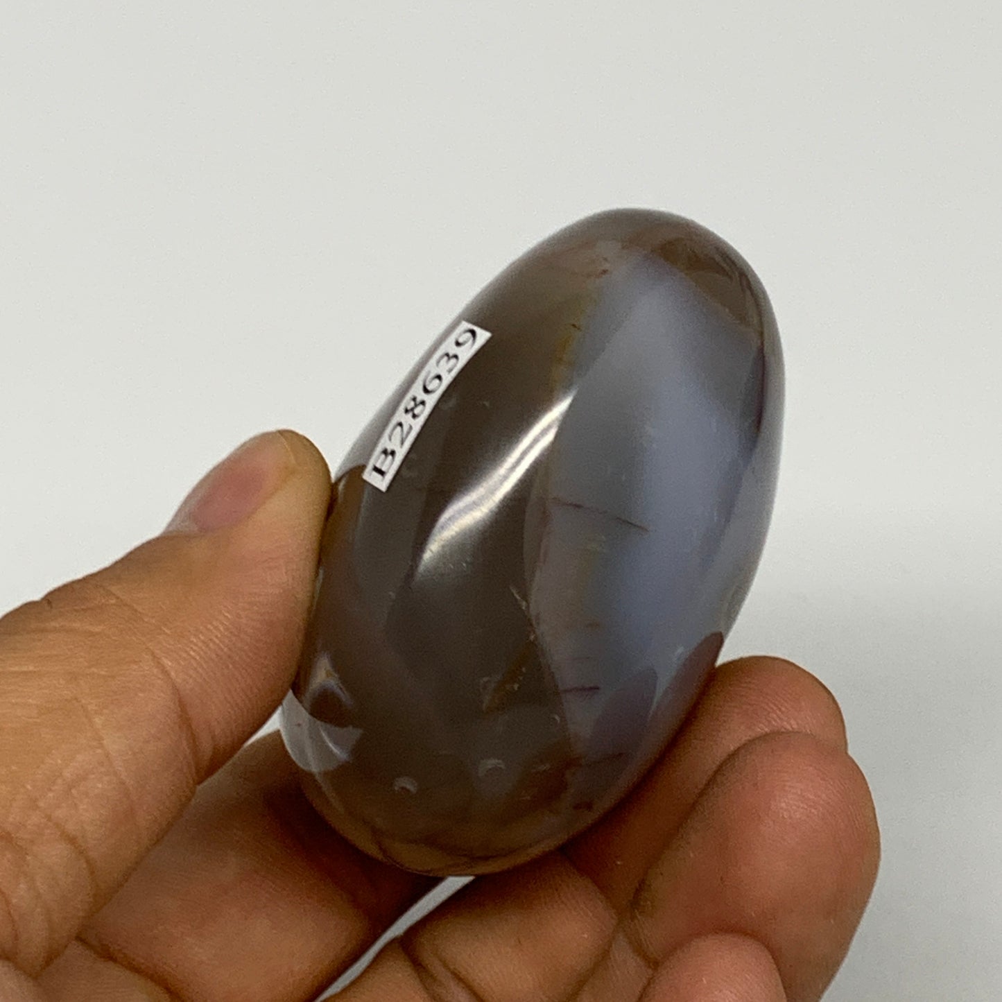 122.1g, 2.2"x1.9"x1.3" Orca Agate Palm-Stone Reiki Energy Crystal Reiki, B28639