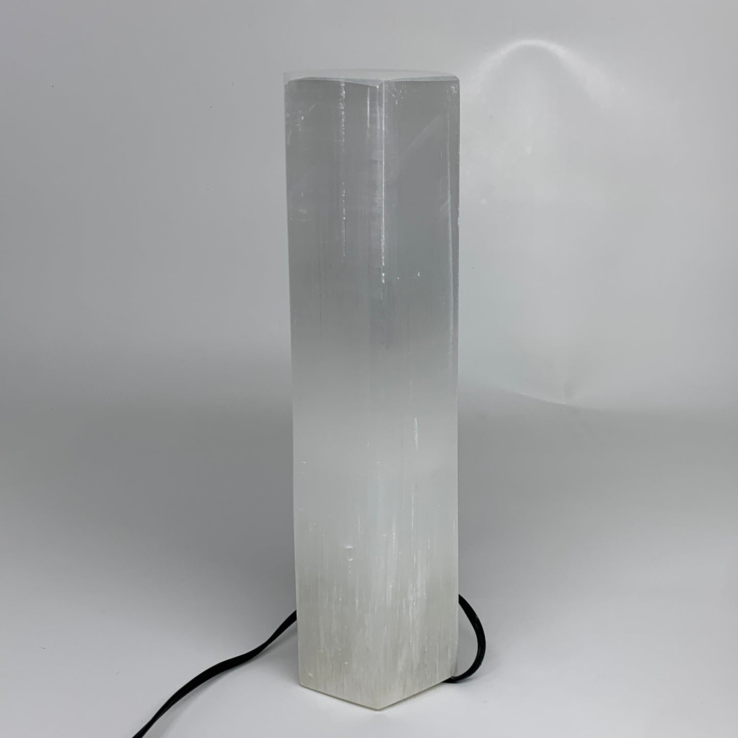 7.1 lbs. 11.25"x3", Hexagon Selenite (Satin Spar) Lamp, w/6ft Chord, B35827