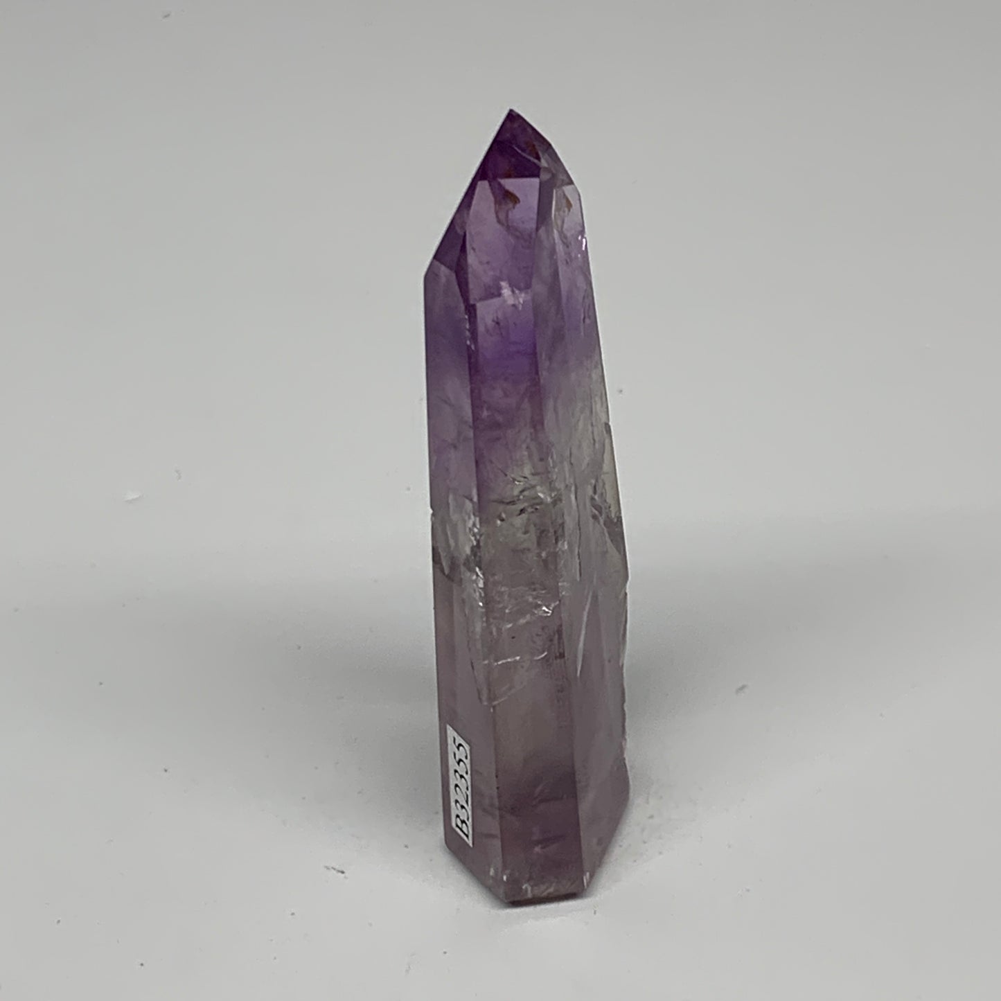 62.7g, 3.2"x1.2"x0.6", Natural Amethyst Tower Point Obelisk @Brazil, B32355
