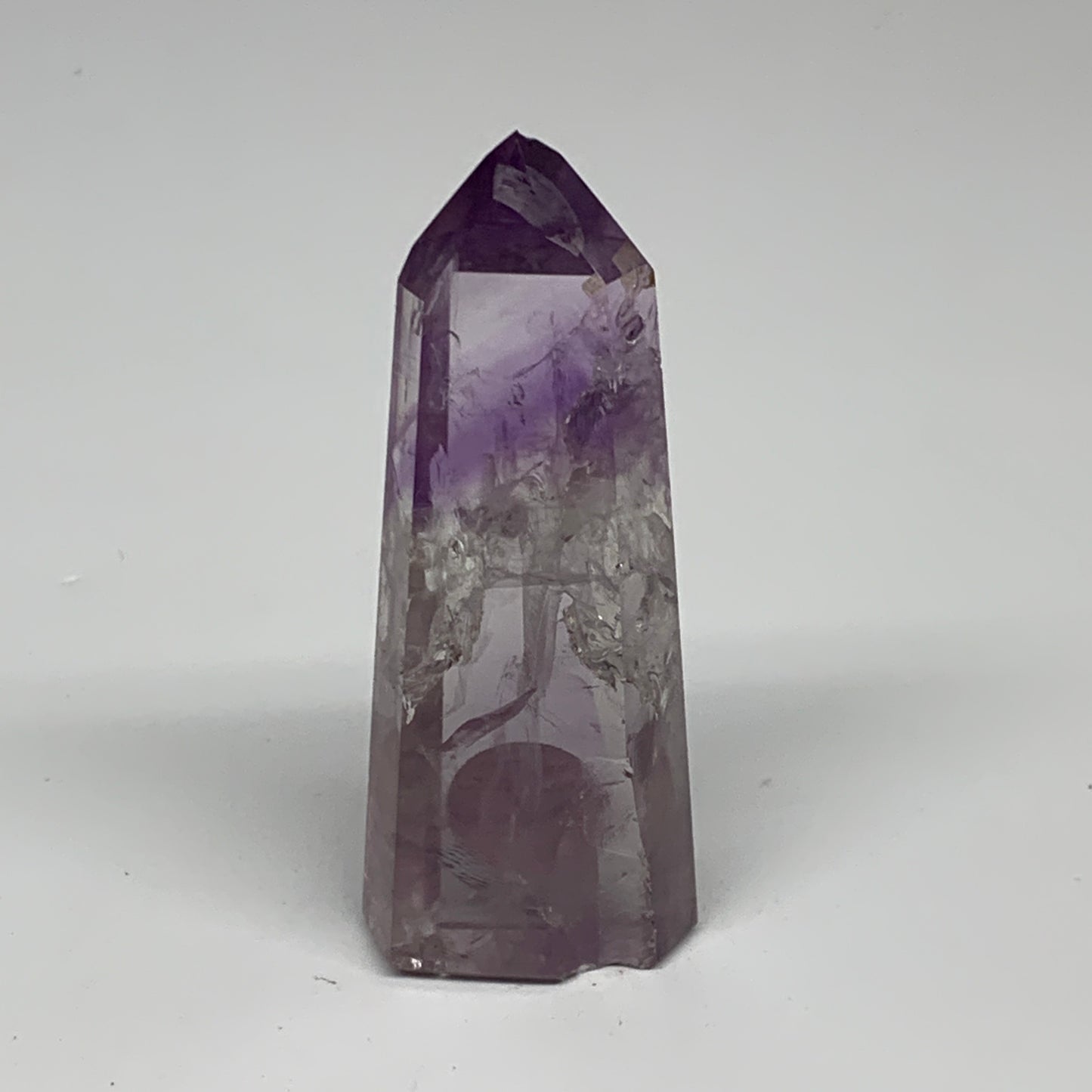 62.7g, 3.2"x1.2"x0.6", Natural Amethyst Tower Point Obelisk @Brazil, B32355