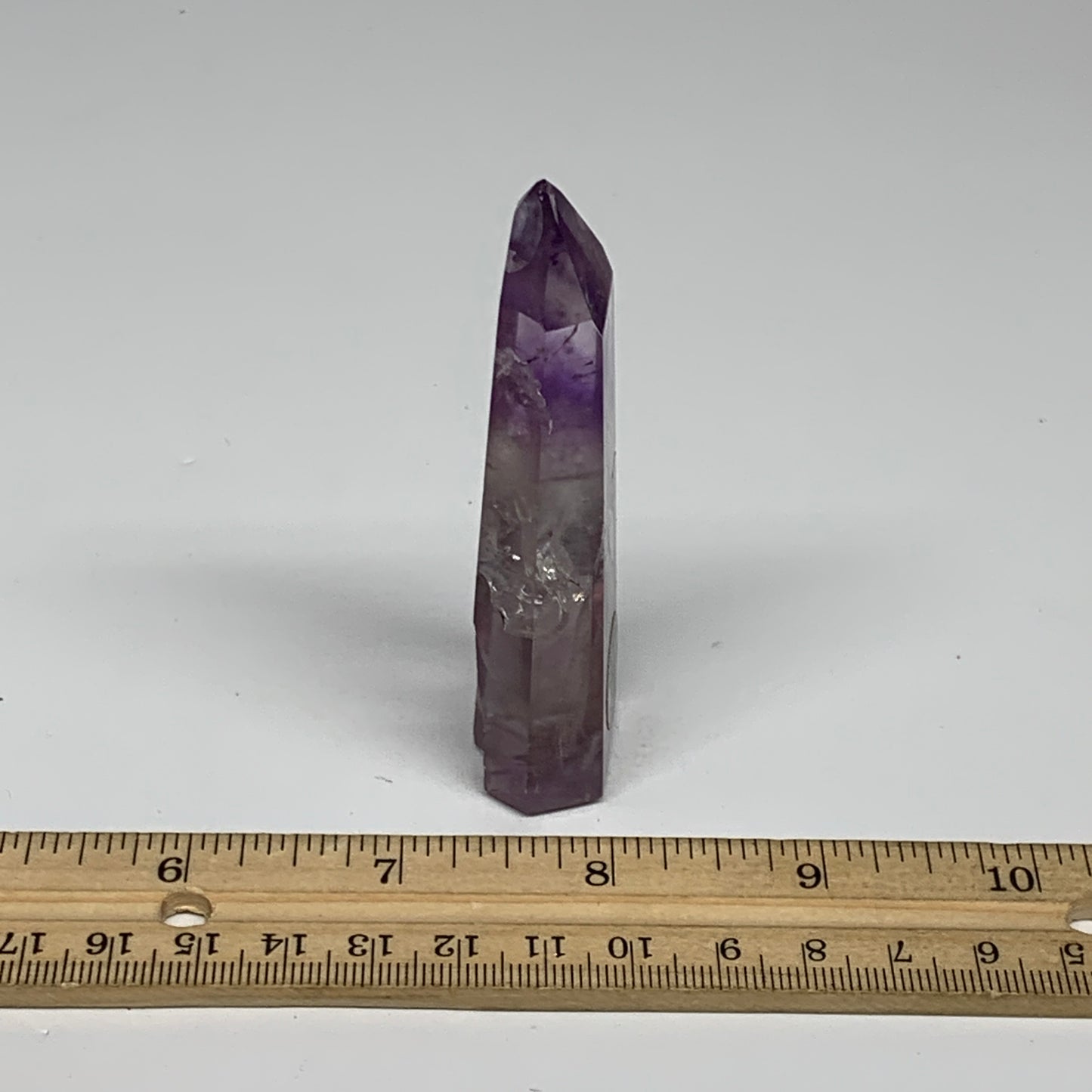 62.7g, 3.2"x1.2"x0.6", Natural Amethyst Tower Point Obelisk @Brazil, B32355