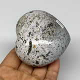 0.54 lbs, 2.7"x2.9"x1.4" Ocean Jasper Heart Polished Healing Crystal, B30885
