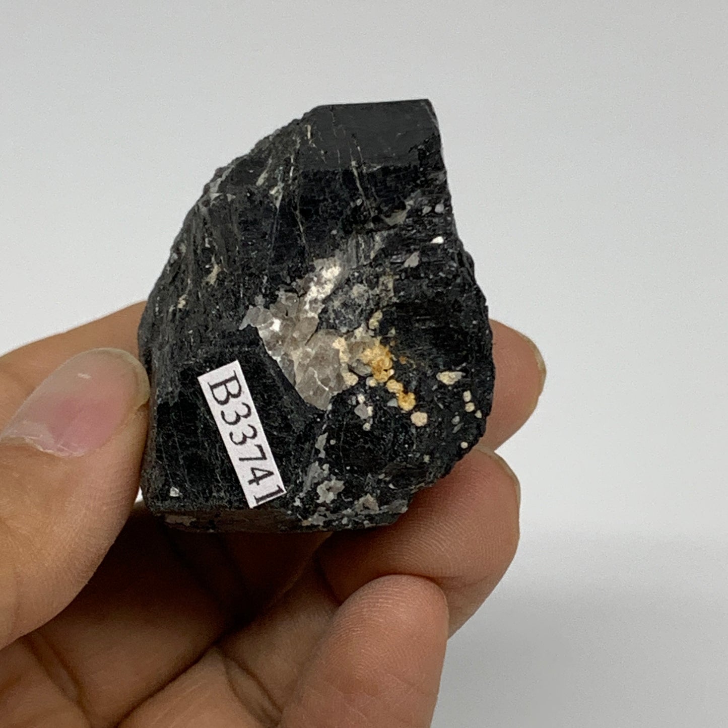 96.1g, 1.3"x1.8"x1.3", Natural Black Tourmaline Mineral Specimen, B33741
